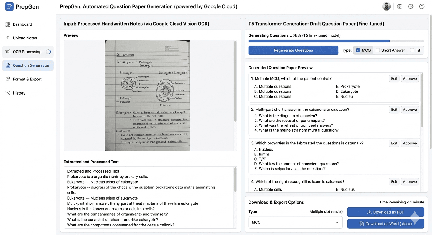 Question Paper Generation from Handwritten Notes preview